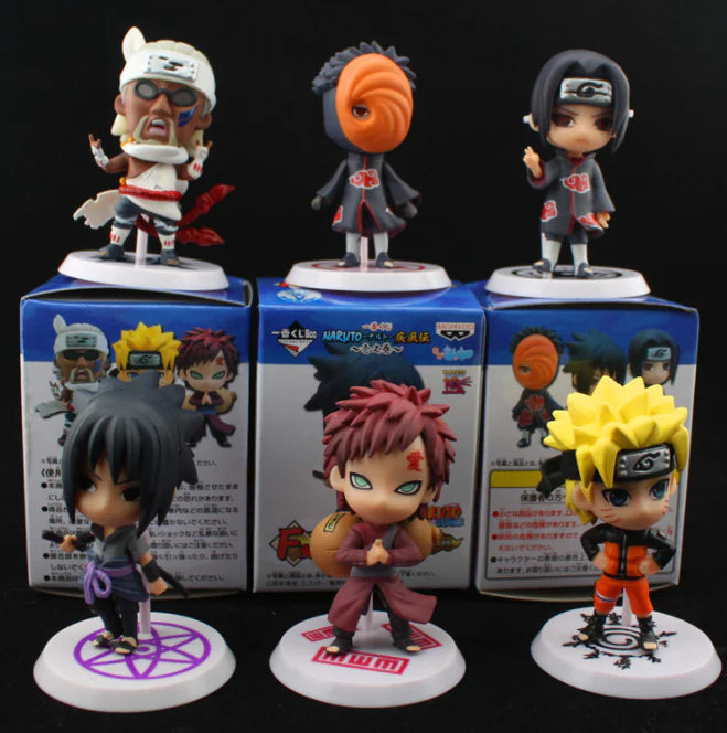 Figuras de Naruto - Gaara, Naruto, Sasuke, Itachi Colecionáveis