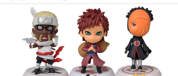 Figuras de Naruto - Gaara, Naruto, Sasuke, Itachi Colecionáveis