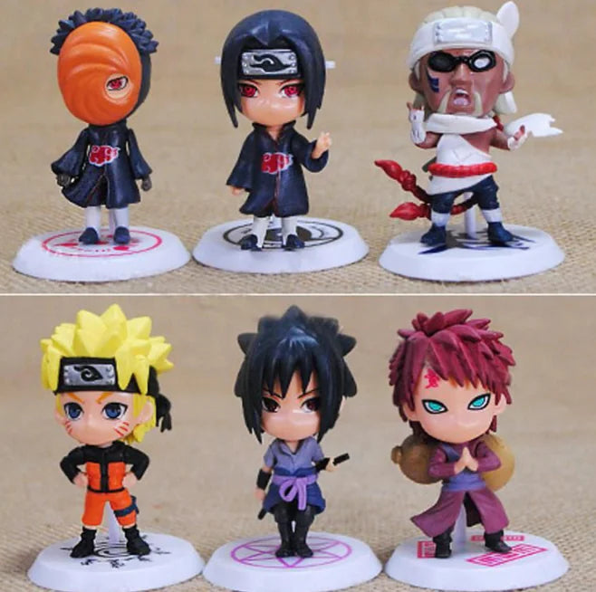 Figuras de Naruto - Gaara, Naruto, Sasuke, Itachi Colecionáveis