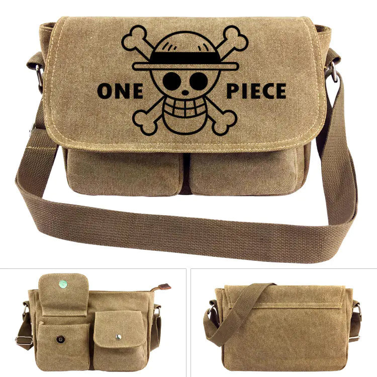 Bolsa de Ombro de Lona One Piece - Mochila Luffy