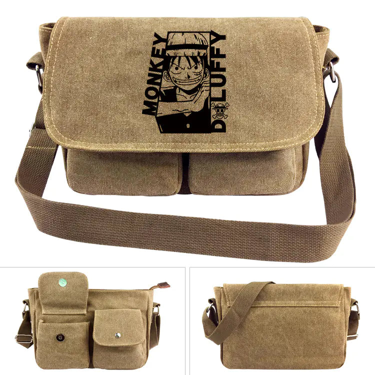 Bolsa de Ombro de Lona One Piece - Mochila Luffy