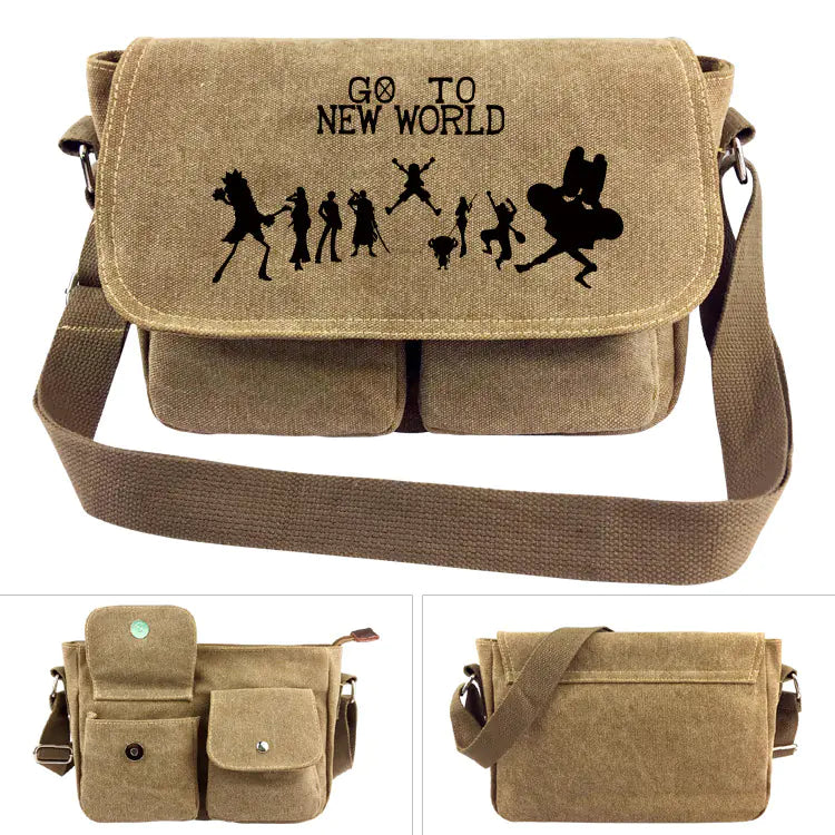 Bolsa de Ombro de Lona One Piece - Mochila Luffy